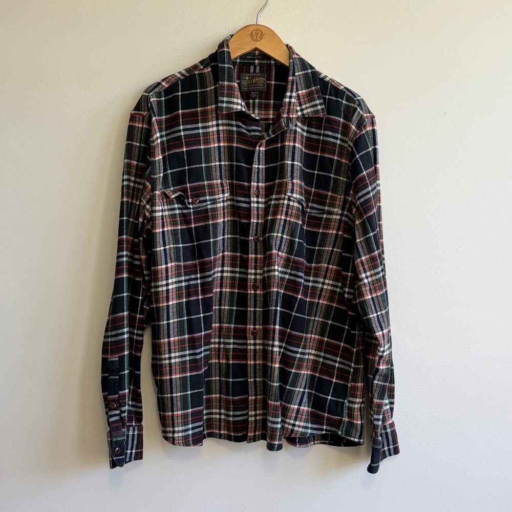 Lucky Brand Plaid Flannel Button Down Shirt Men’s M